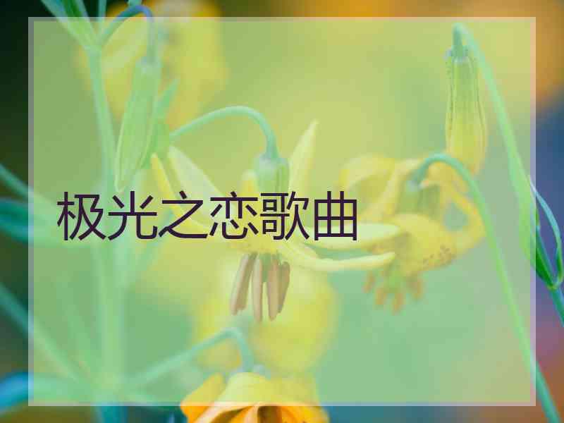 极光之恋歌曲