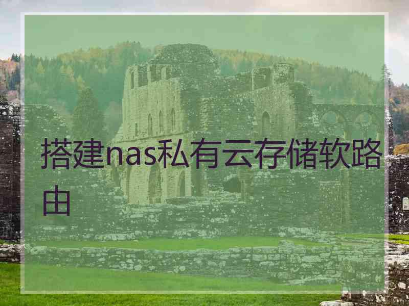 搭建nas私有云存储软路由