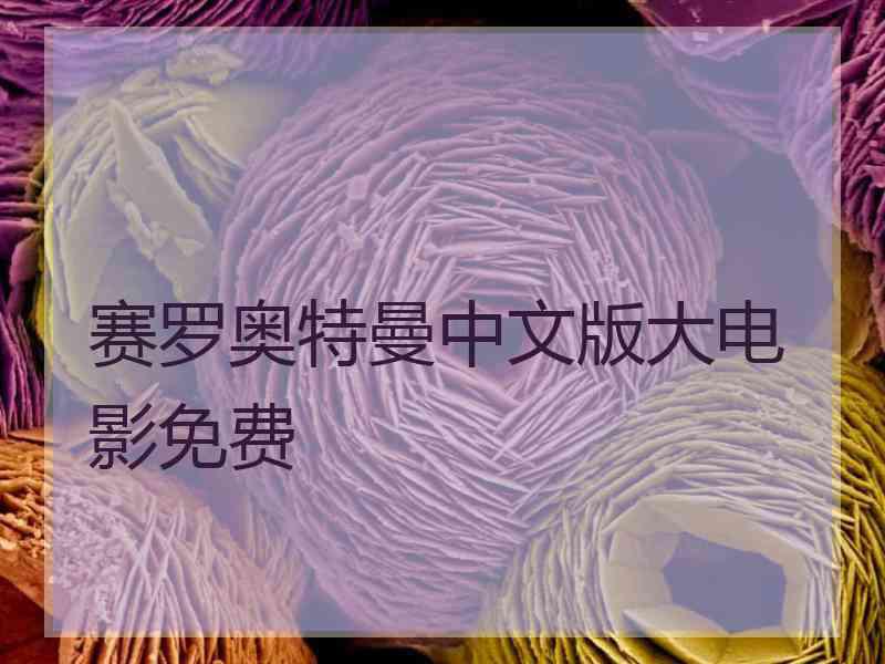 赛罗奥特曼中文版大电影免费