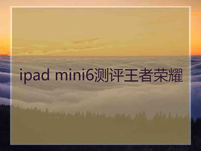 ipad mini6测评王者荣耀