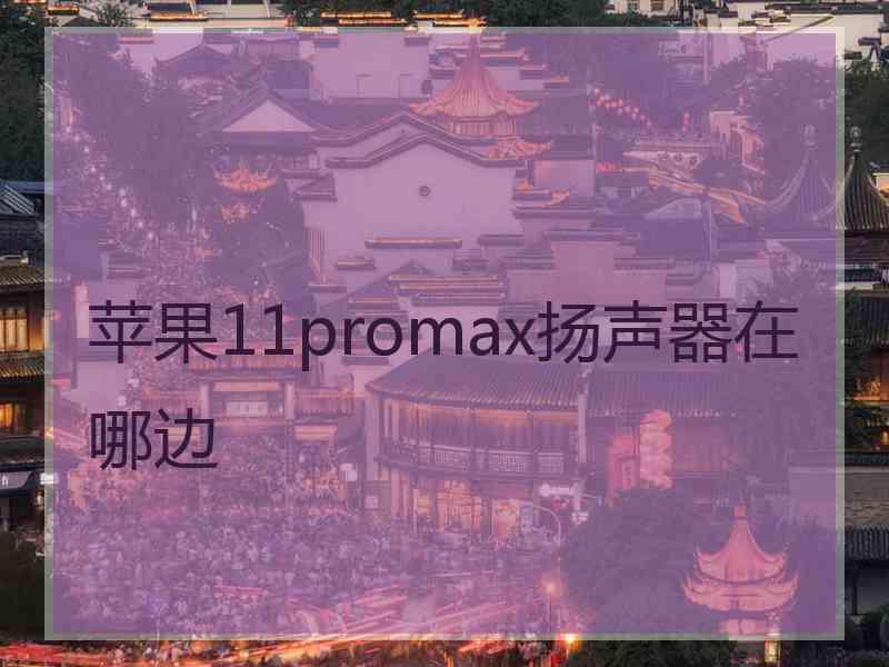 苹果11promax扬声器在哪边