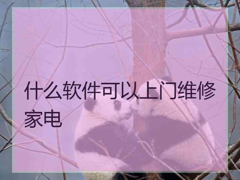 什么软件可以上门维修家电