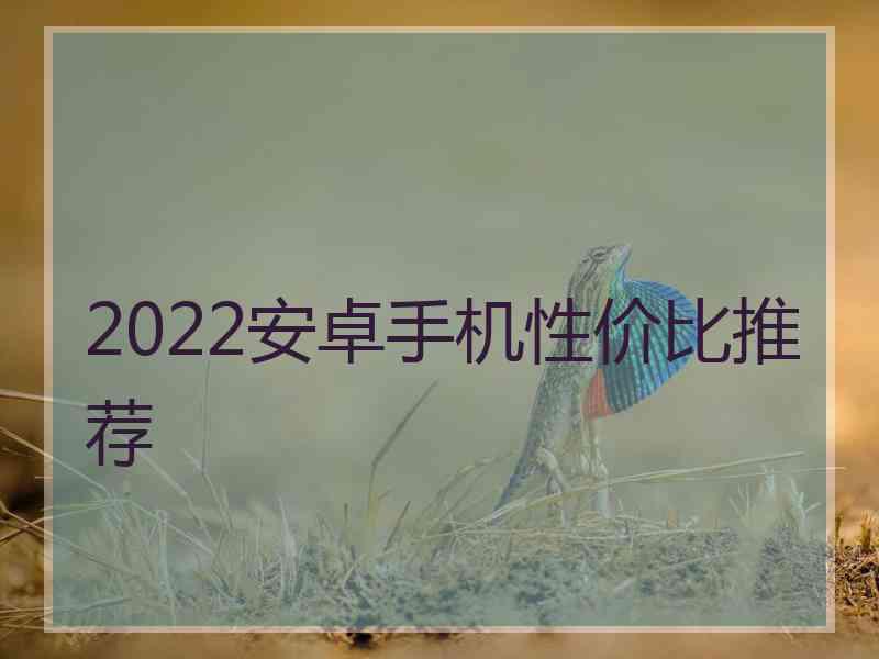 2022安卓手机性价比推荐