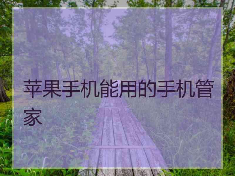 苹果手机能用的手机管家