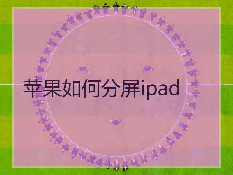 苹果如何分屏ipad