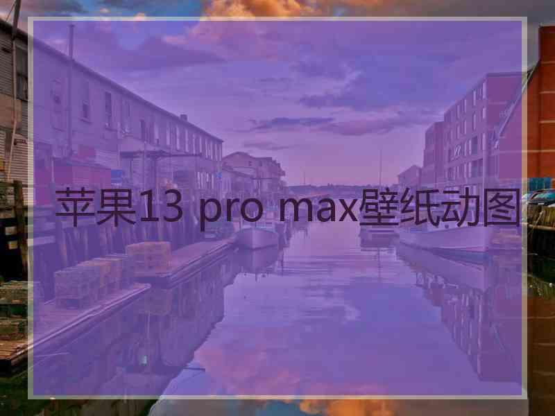 苹果13 pro max壁纸动图