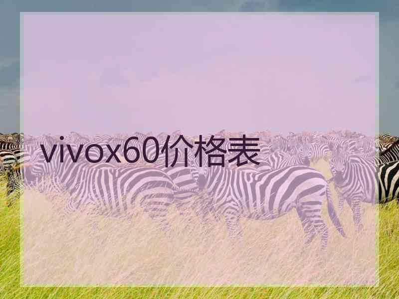 vivox60价格表