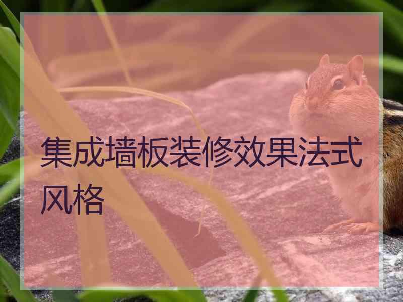 集成墙板装修效果法式风格