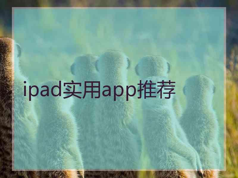 ipad实用app推荐