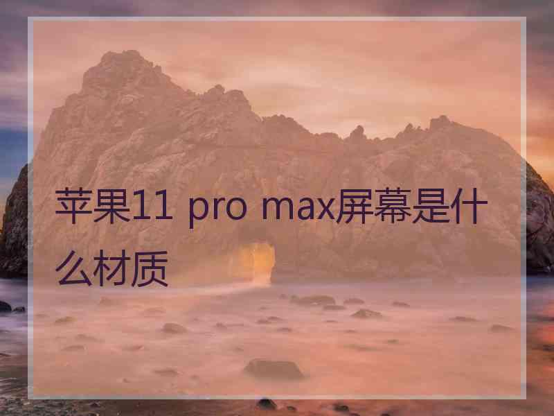 苹果11 pro max屏幕是什么材质