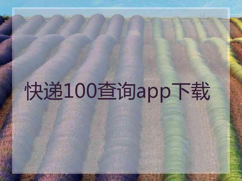 快递100查询app下载