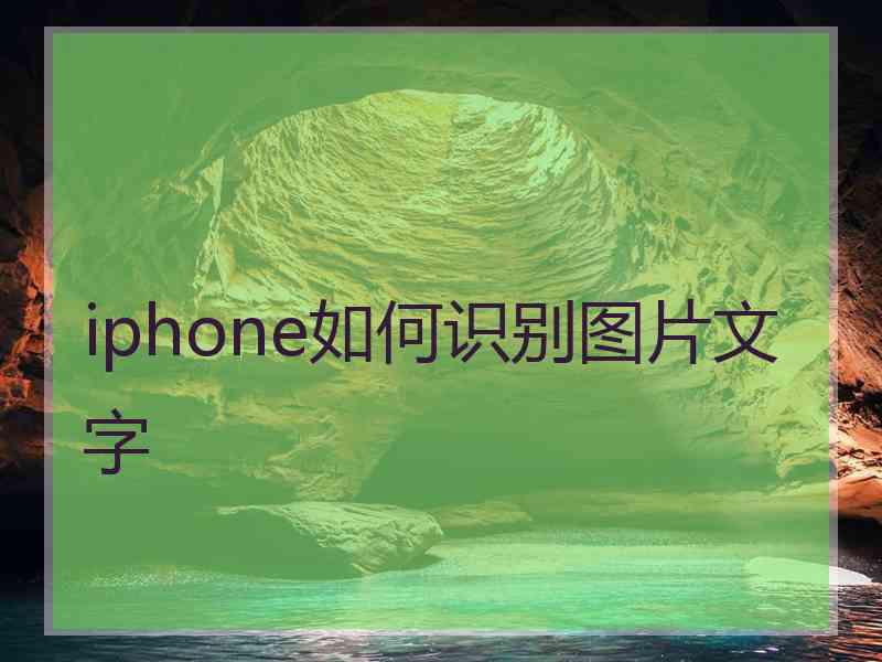 iphone如何识别图片文字