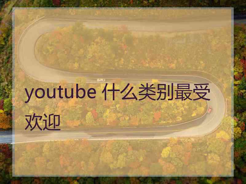 youtube 什么类别最受欢迎