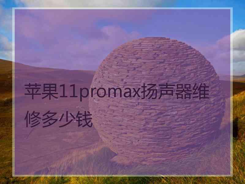 苹果11promax扬声器维修多少钱