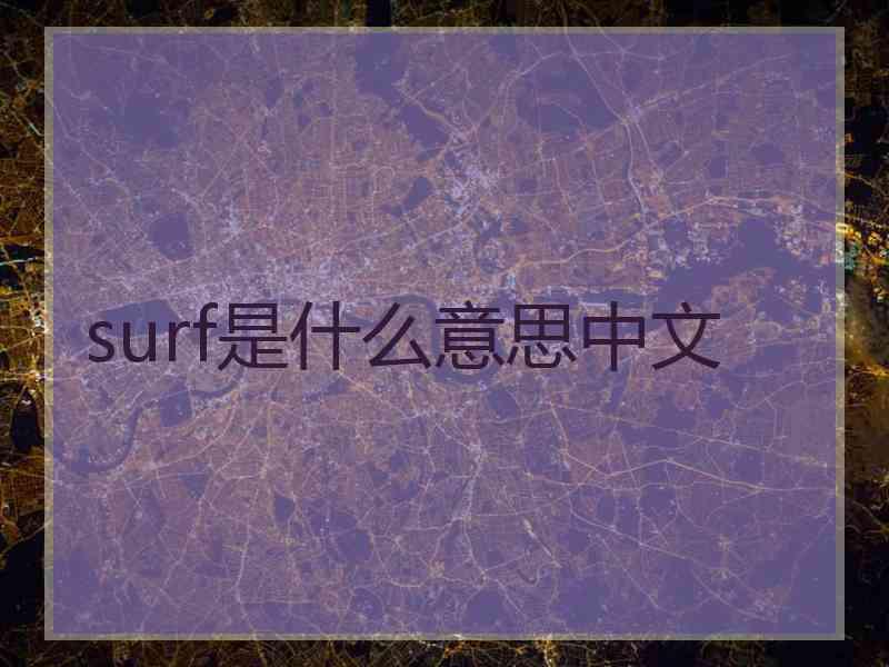 surf是什么意思中文