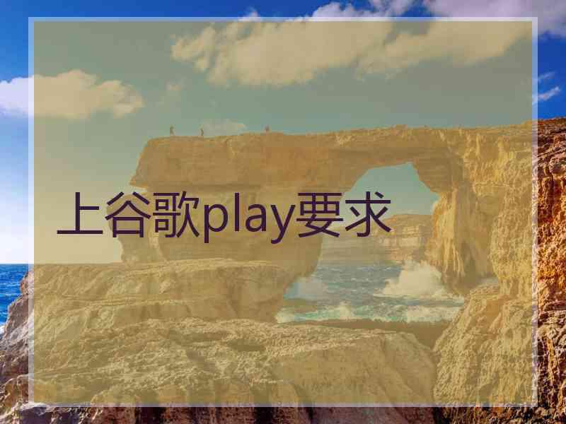 上谷歌play要求