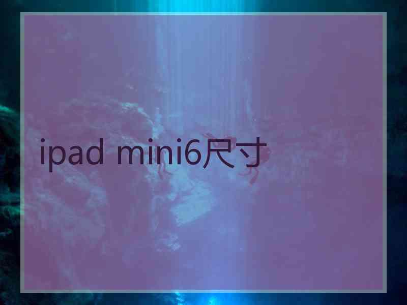 ipad mini6尺寸