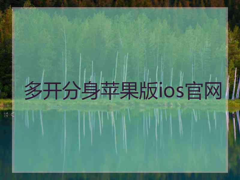 多开分身苹果版ios官网