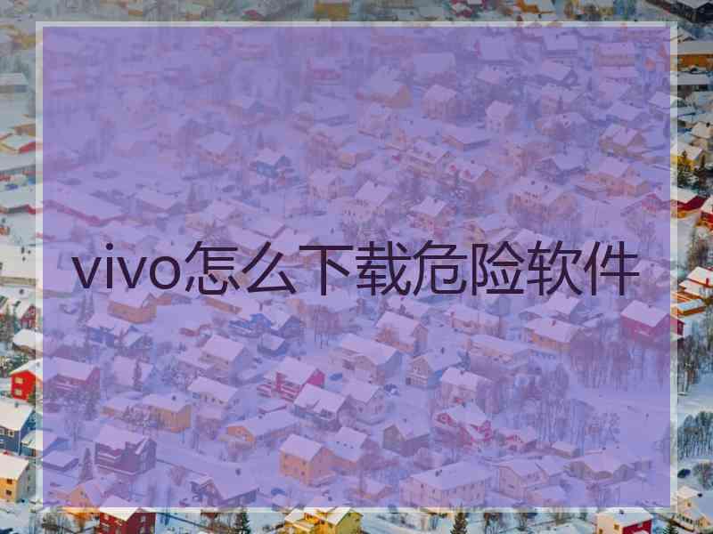 vivo怎么下载危险软件