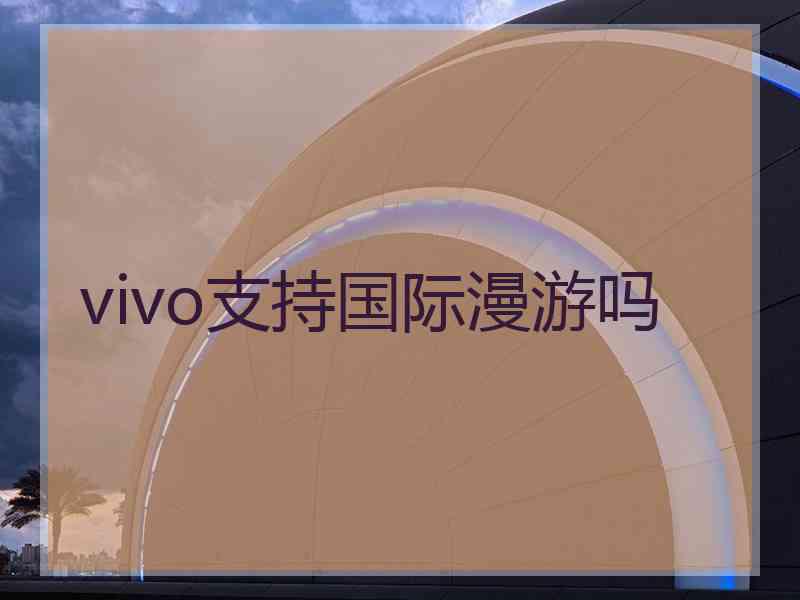 vivo支持国际漫游吗