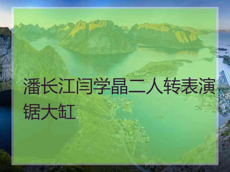 潘长江闫学晶二人转表演锯大缸