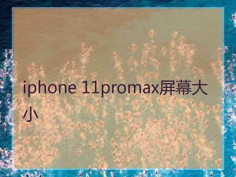 iphone 11promax屏幕大小