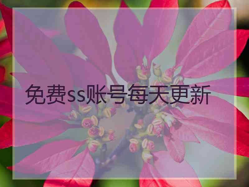 免费ss账号每天更新