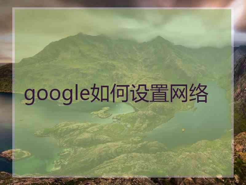 google如何设置网络