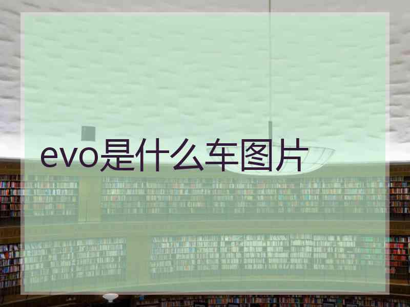 evo是什么车图片