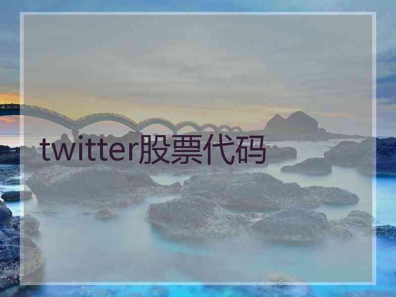 twitter股票代码