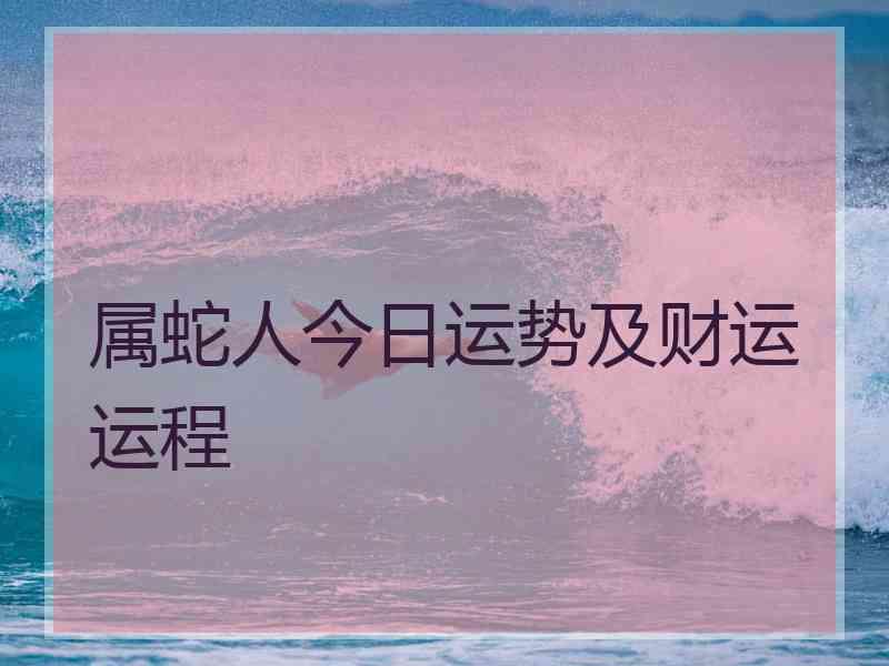 属蛇人今日运势及财运运程