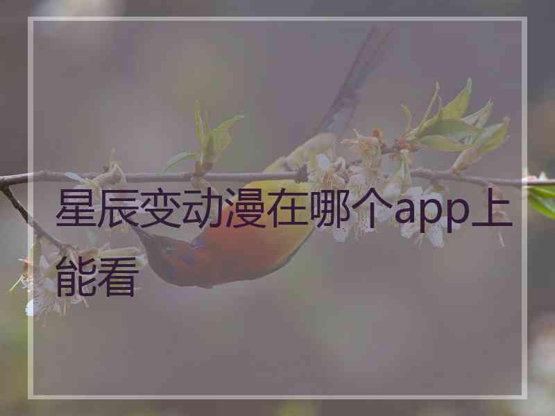 星辰变动漫在哪个app上能看