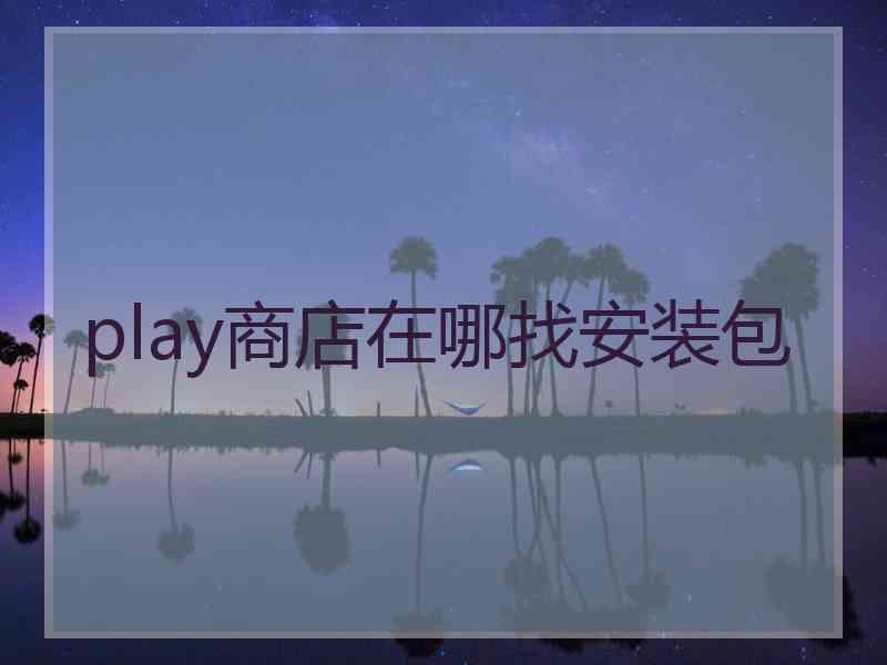 play商店在哪找安装包