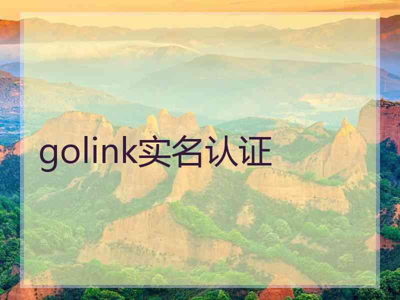 golink实名认证