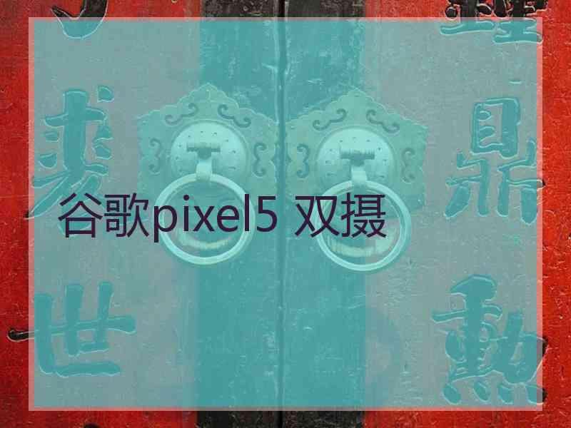 谷歌pixel5 双摄