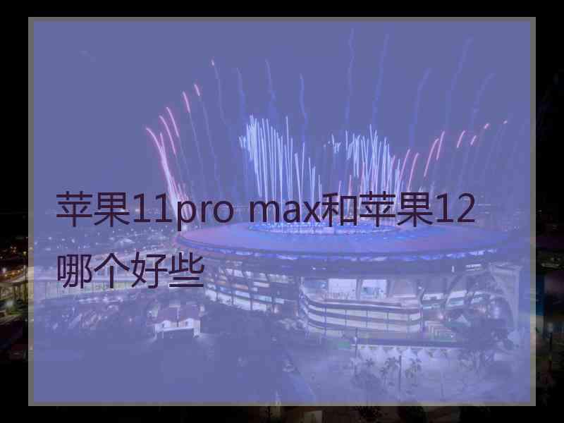 苹果11pro max和苹果12哪个好些