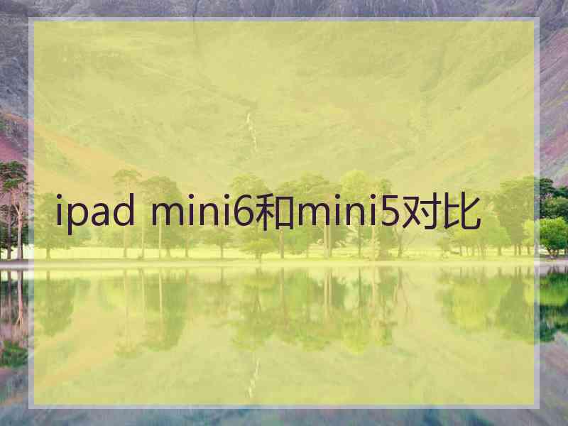 ipad mini6和mini5对比