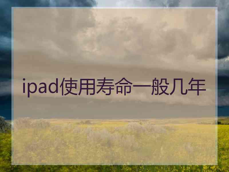 ipad使用寿命一般几年