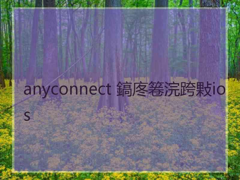 anyconnect 鎬庝箞浣跨敤ios