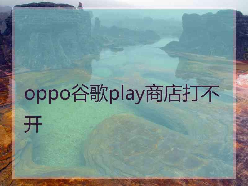 oppo谷歌play商店打不开