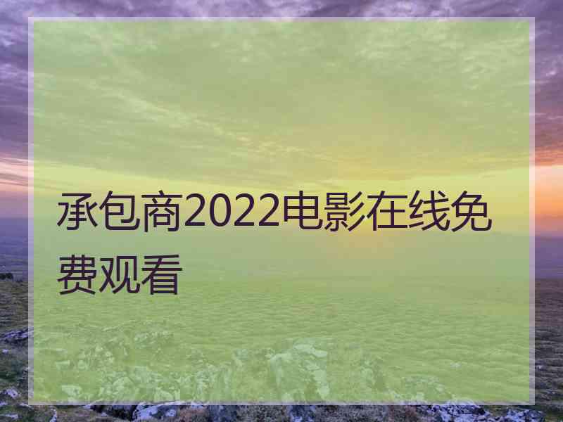 承包商2022电影在线免费观看