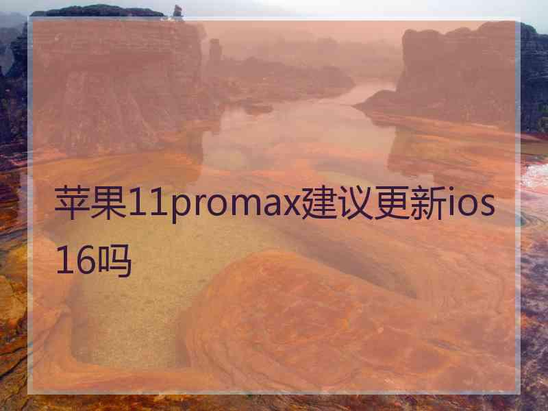 苹果11promax建议更新ios16吗