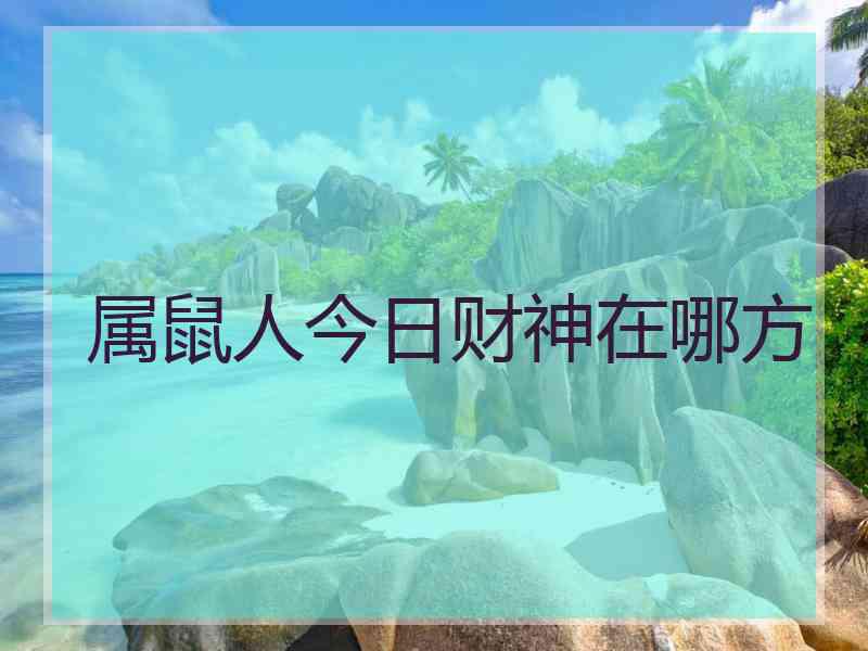 属鼠人今日财神在哪方