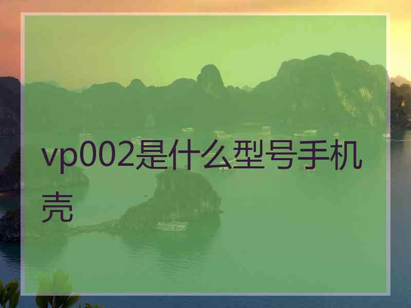 vp002是什么型号手机壳