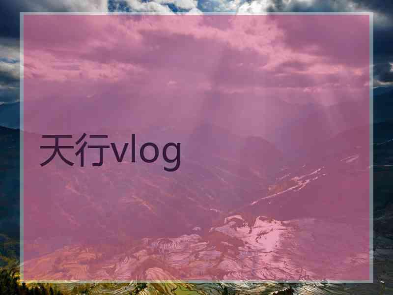 天行vlog