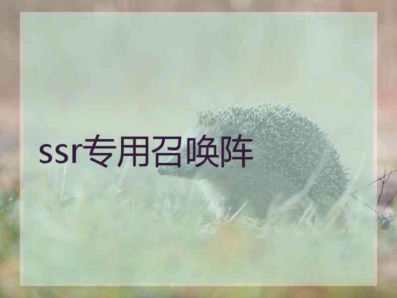 ssr专用召唤阵