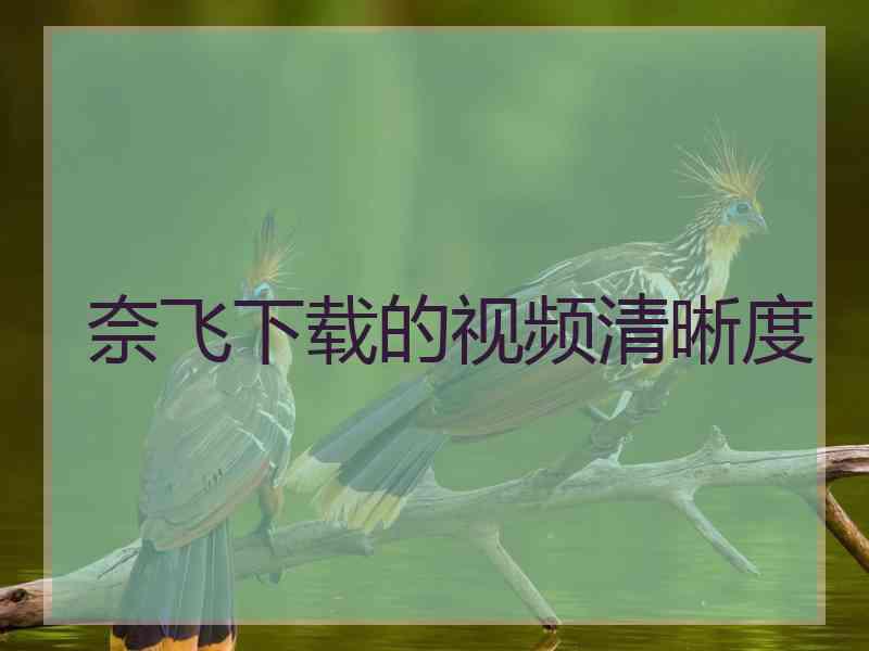 奈飞下载的视频清晰度