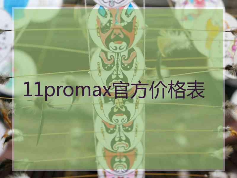 11promax官方价格表