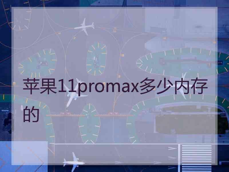 苹果11promax多少内存的