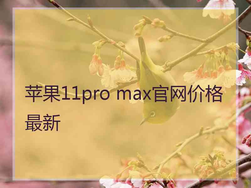 苹果11pro max官网价格最新